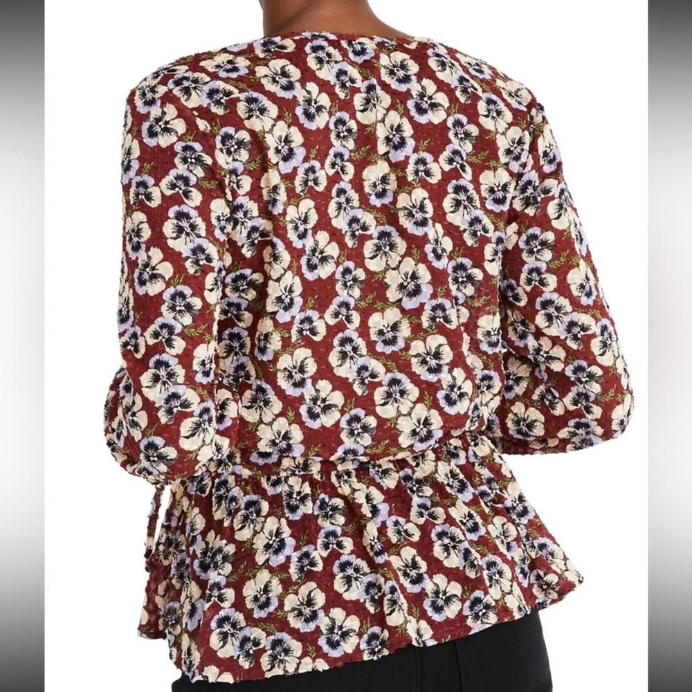 MADEWELL PEONY Floral Print Peplum Top - Picture 3 of 7